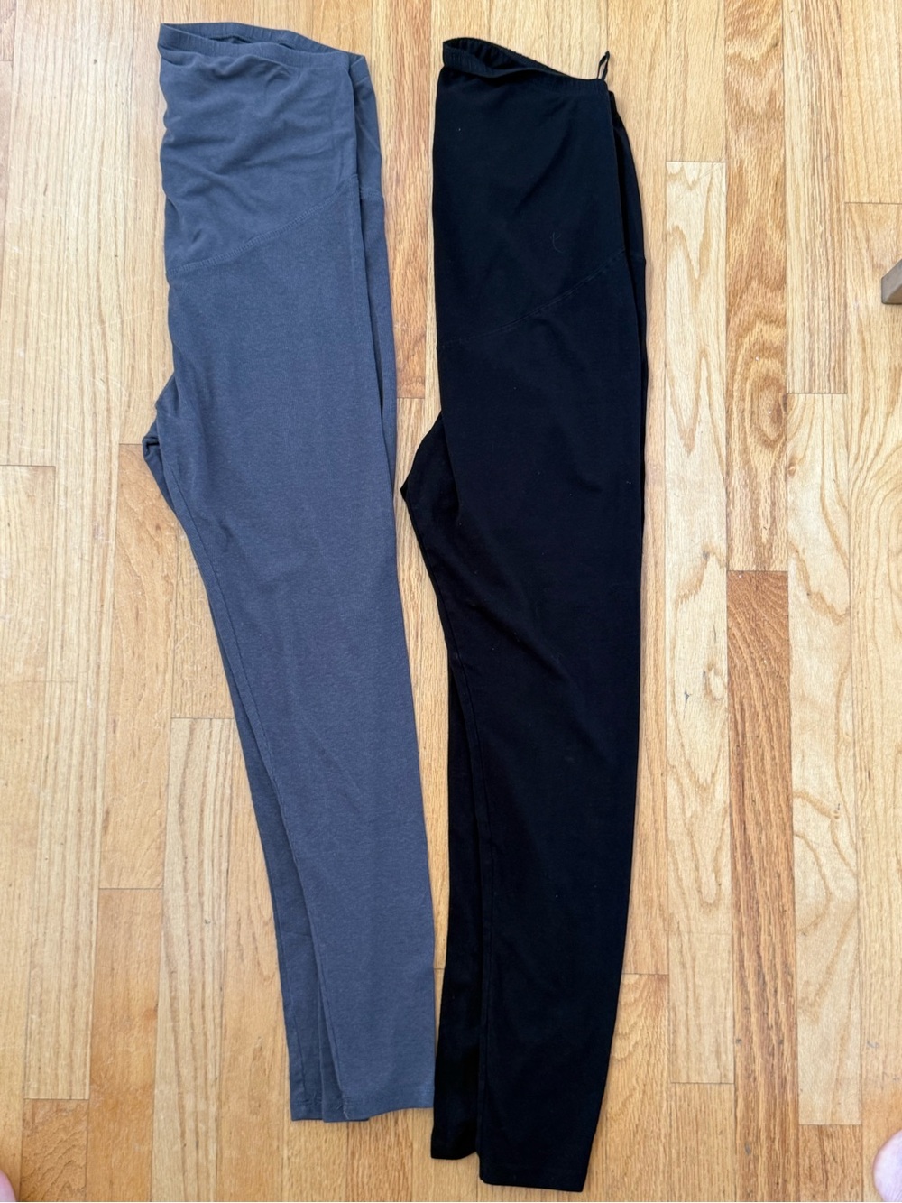H&M Maternity Black and Gray Stretch Leggings BUNDLE